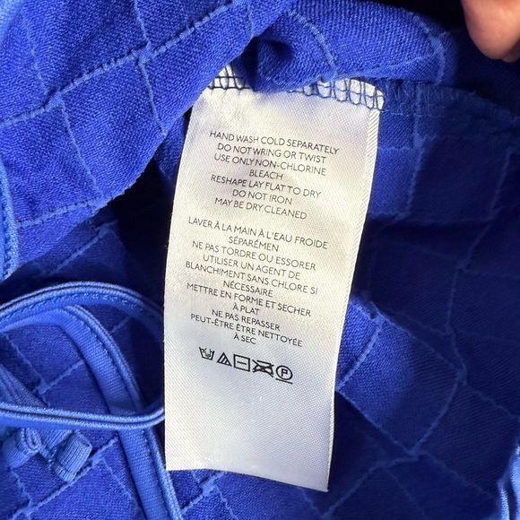 Urban Outfitters NWT Vibrant Blue Bubble Knit Tie Front Textured Crop Top Sz XS - Picture 8 of 9